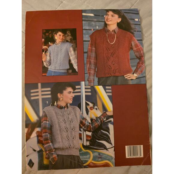 5 Leisure Arts Pattern Books Knit Argyle Sweater Hat Scarf - Picture 10 of 10